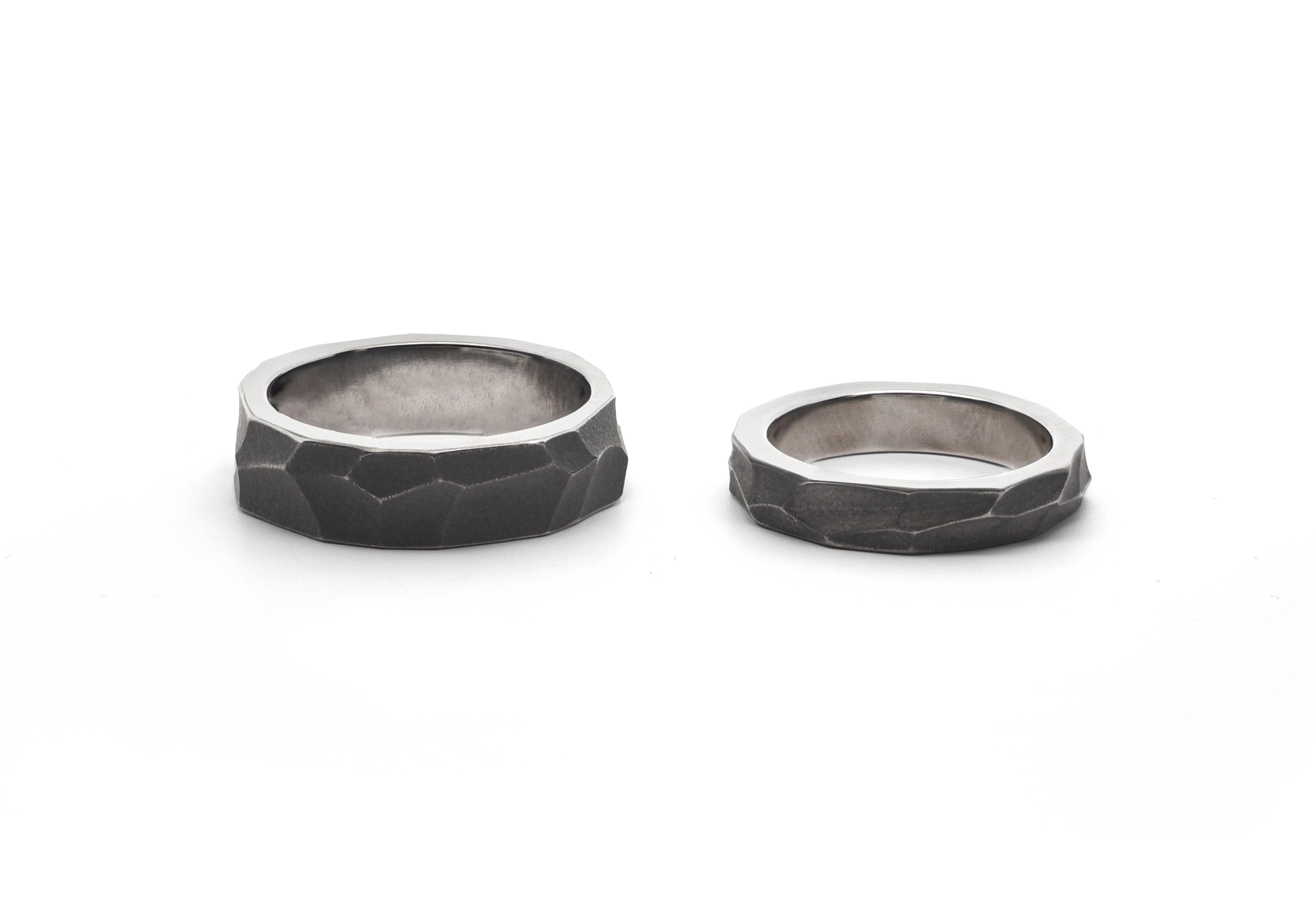 Women and Men's Tantalum Ridge Wedding Bands