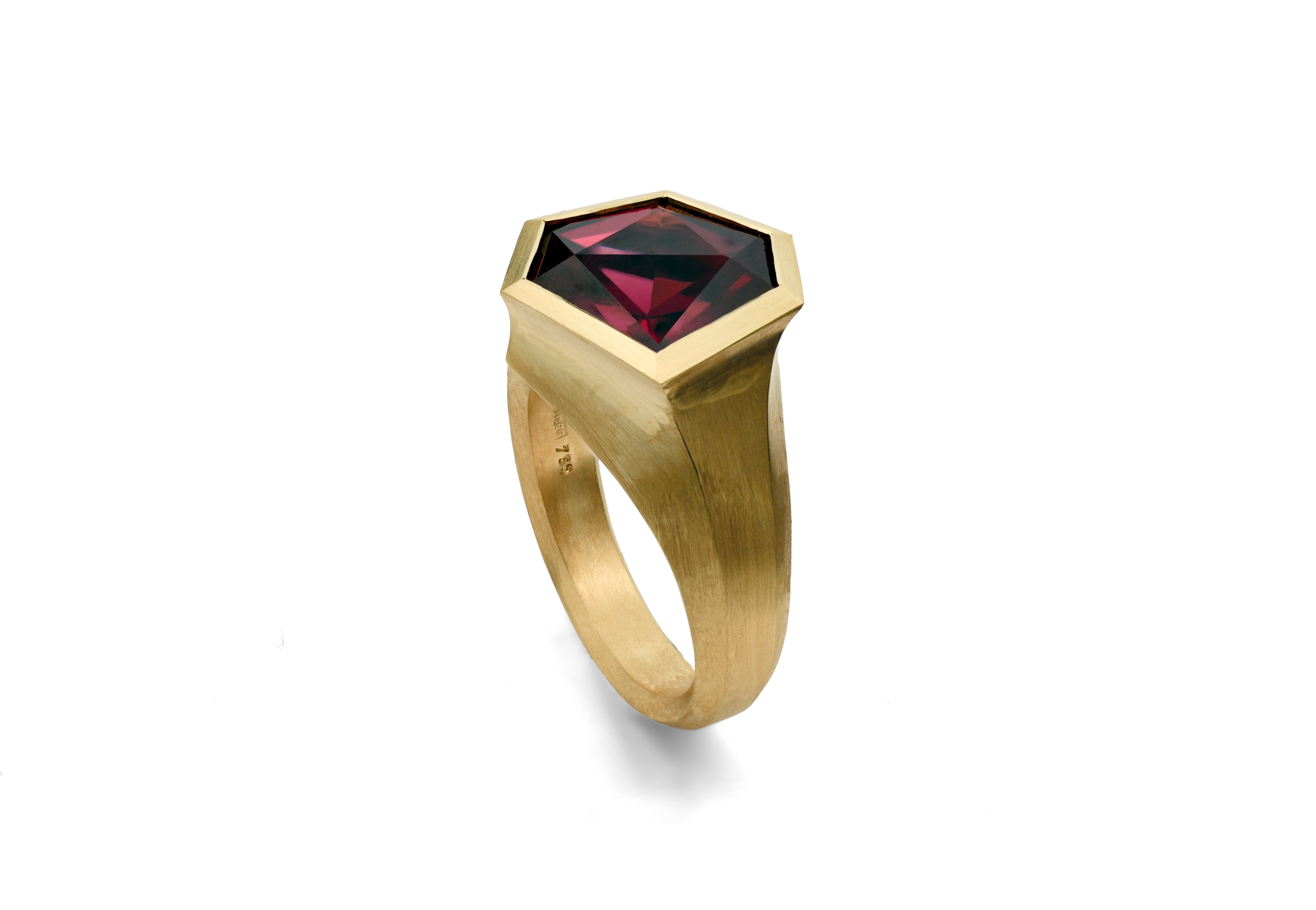 18ct Yellow Gold Rhodolite Aegis Cocktail Ring