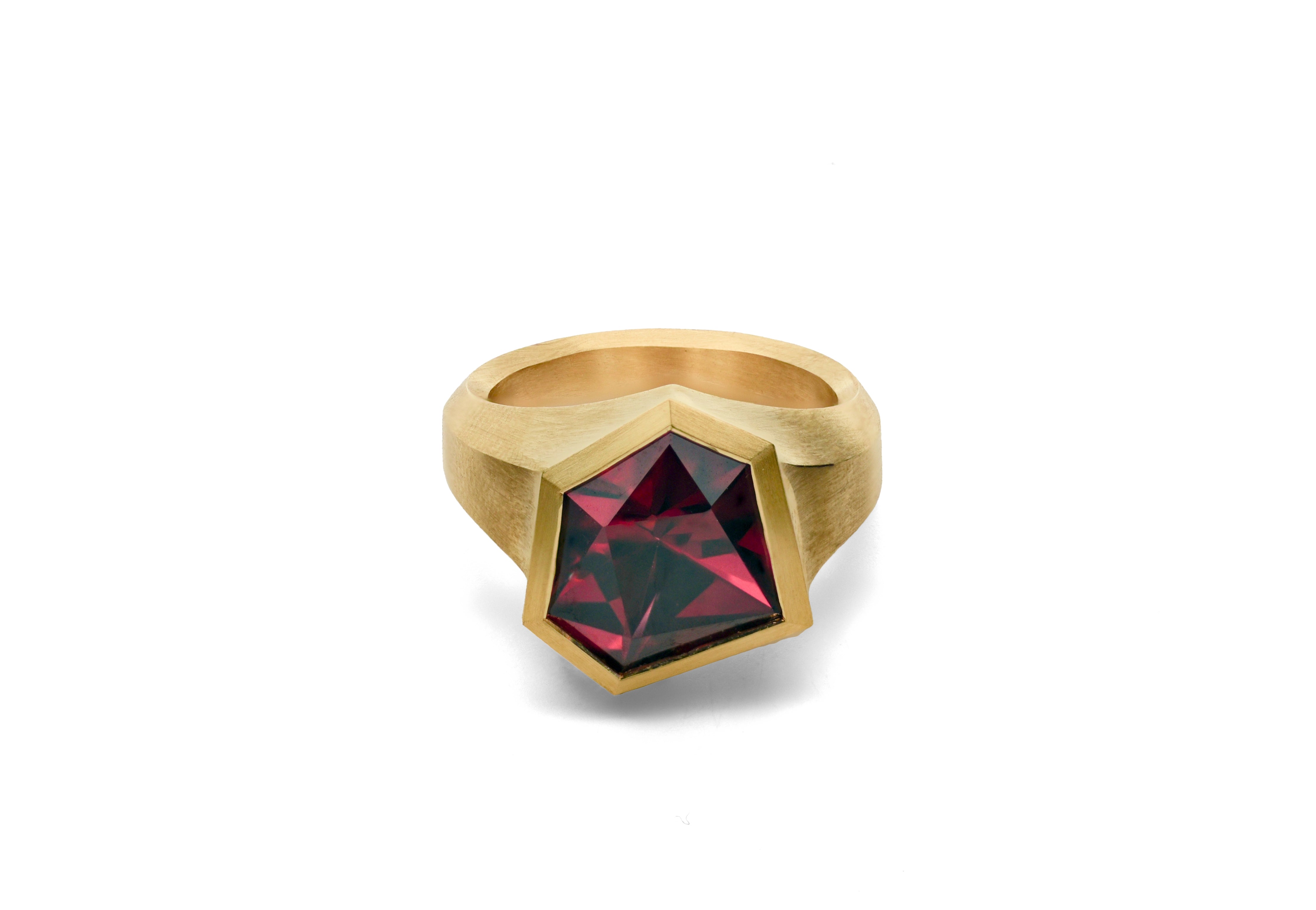 18ct Yellow Gold Rhodolite Aegis Cocktail Ring