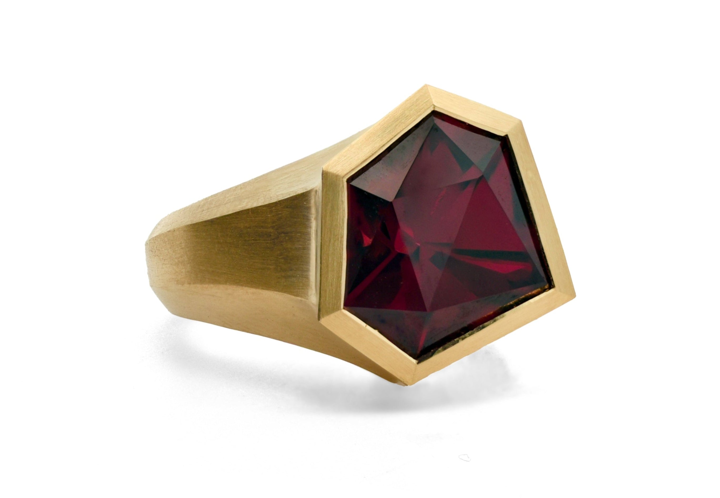 18ct Yellow Gold Rhodolite Aegis Cocktail Ring