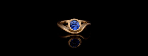Oval Blue Sapphire Balance Ring