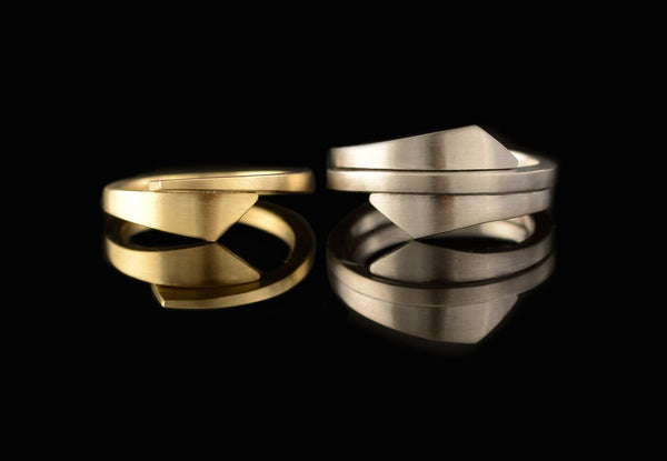 Matching mens and ladies wedding ring commission