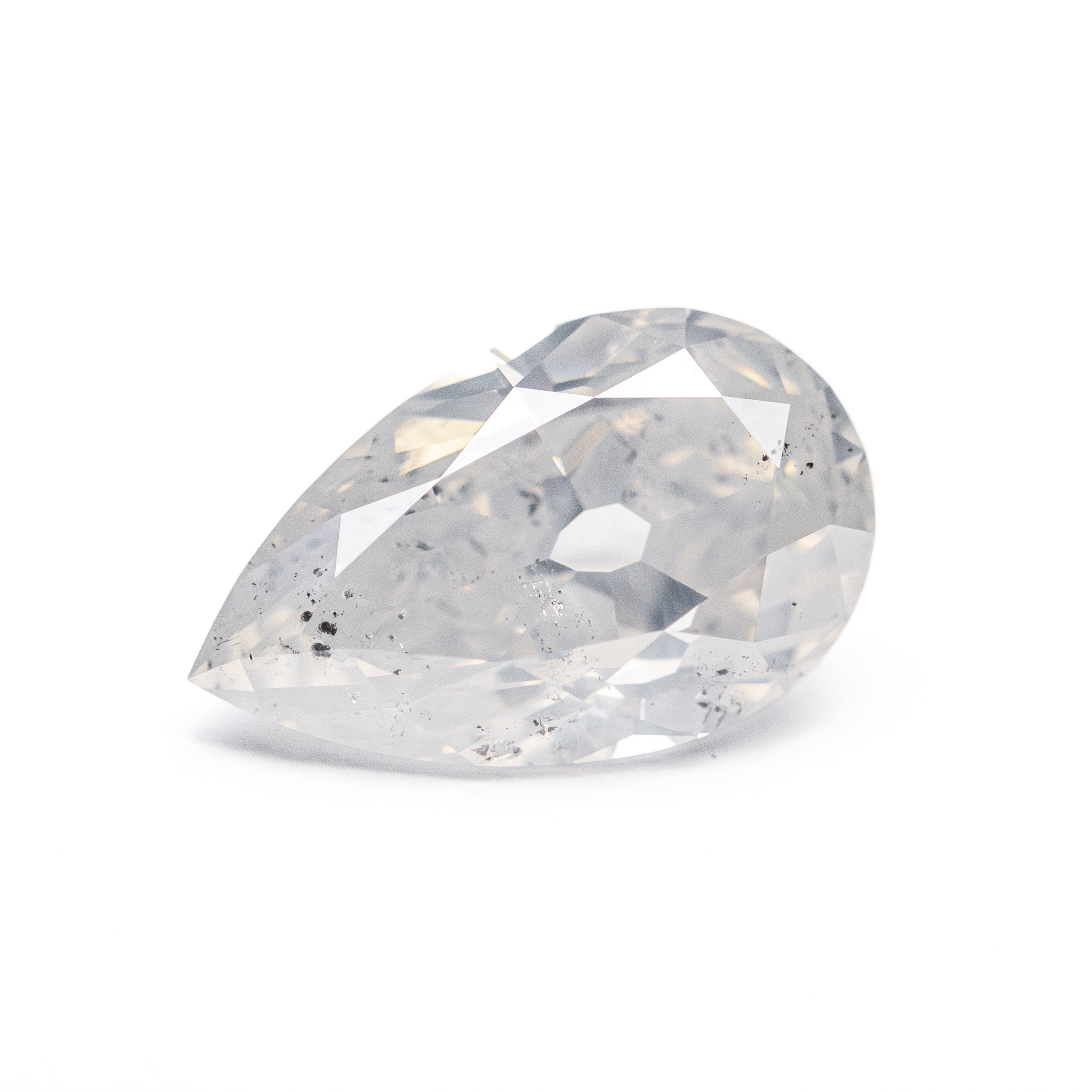 2.03ct 10.82x6.63x4.14mm Fancy White Modern Antique Pear Brilliant 25475 01