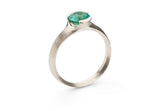 Hand carved rose gold Arris ring with Paraiba tourmaline