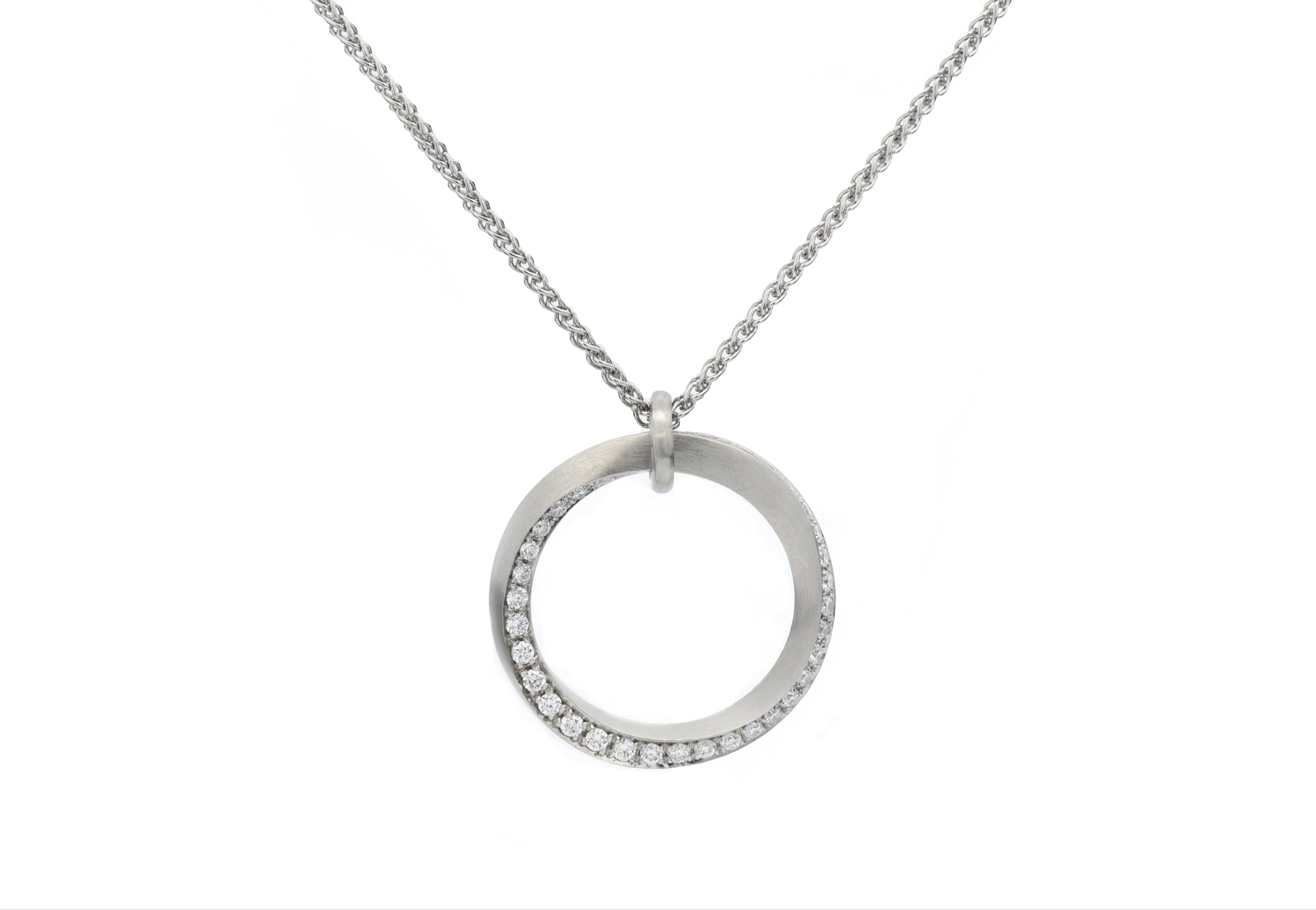 Diamond Mobius Circle Pendant