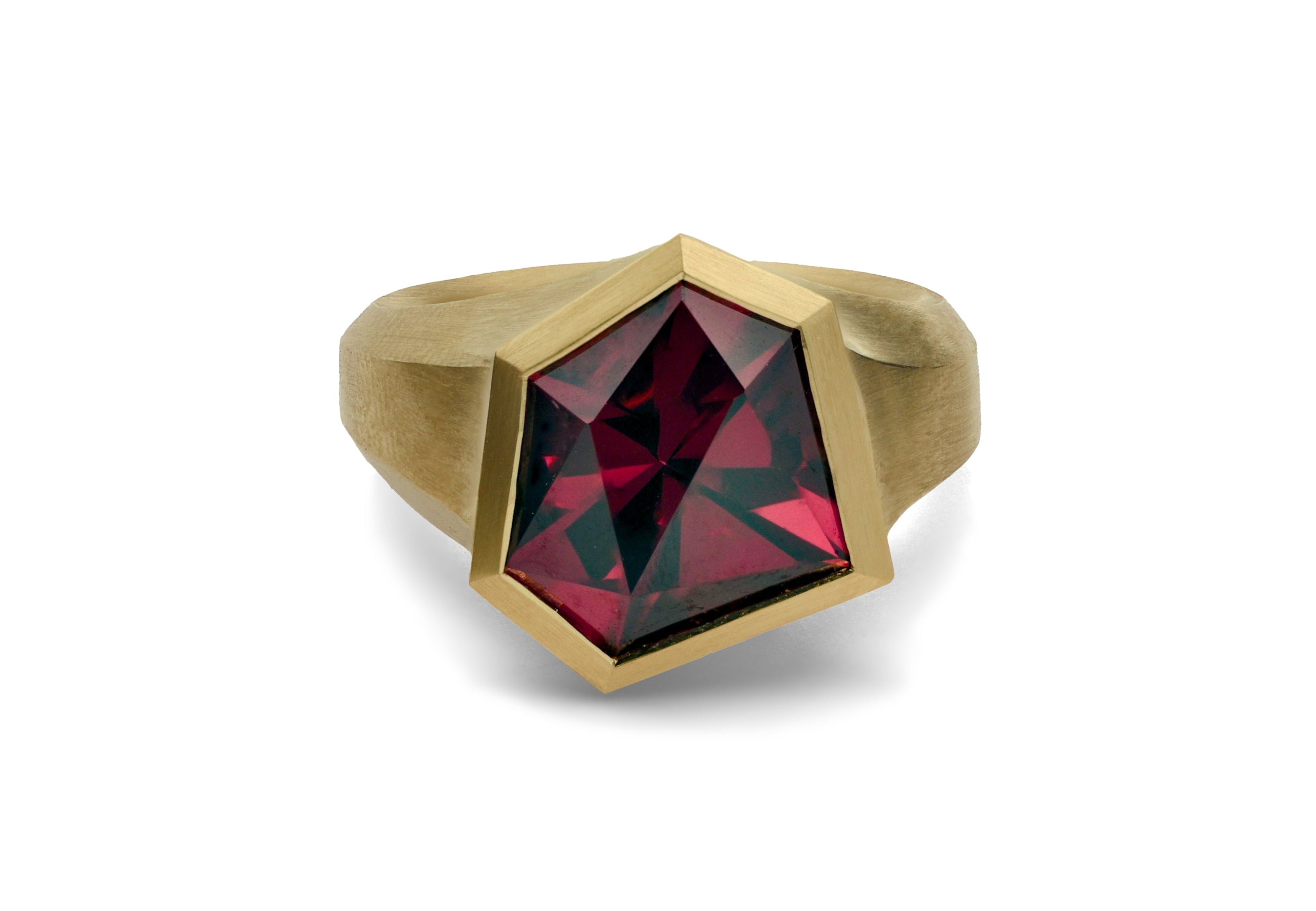 18ct Yellow Gold Rhodolite Aegis Cocktail Ring