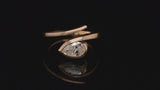 18ct rose gold white diamond Twist ring