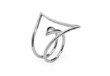 18 carat white gold two finger ring-McCaul