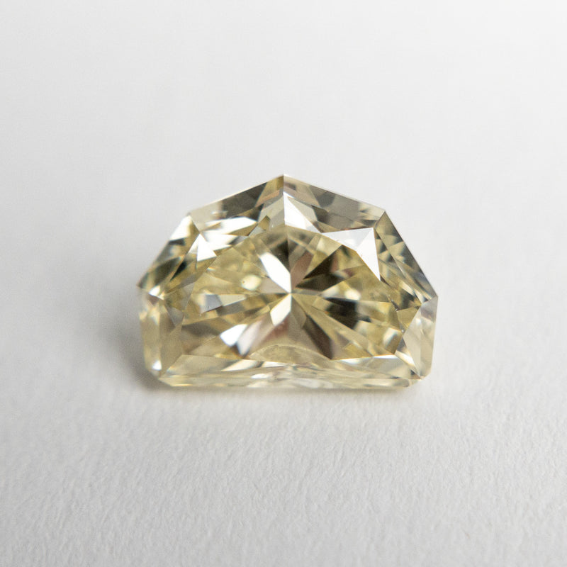 2.06ct 8.96x6.35x4.86mm Fancy Yellow I1 Antique Half Moon Brilliant 19155-01 - Misfit Diamonds