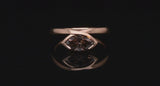 Marquise cognac diamond and rose gold ring