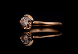 Asymmetric three claw cognac diamond ring-McCaul