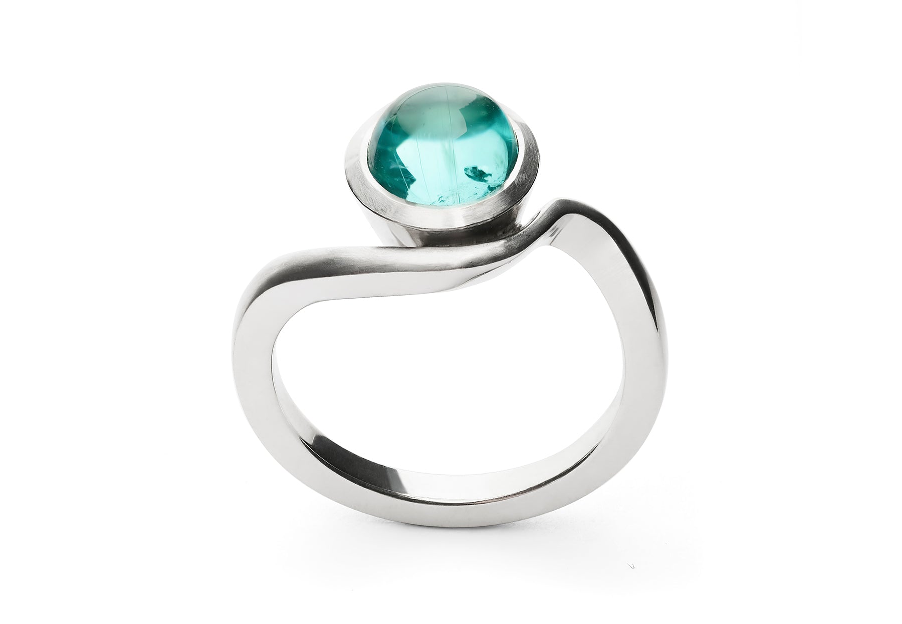 Balance-ring-platinum-cabochon-paraiba-tourmaline