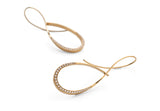 Forged 18 carat gold and pave diamond earrings-McCaul