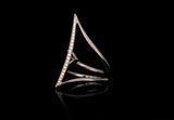18 carat gold wire pave diamond ring-McCaul
