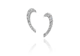 Diamond set platinum earrings-McCaul