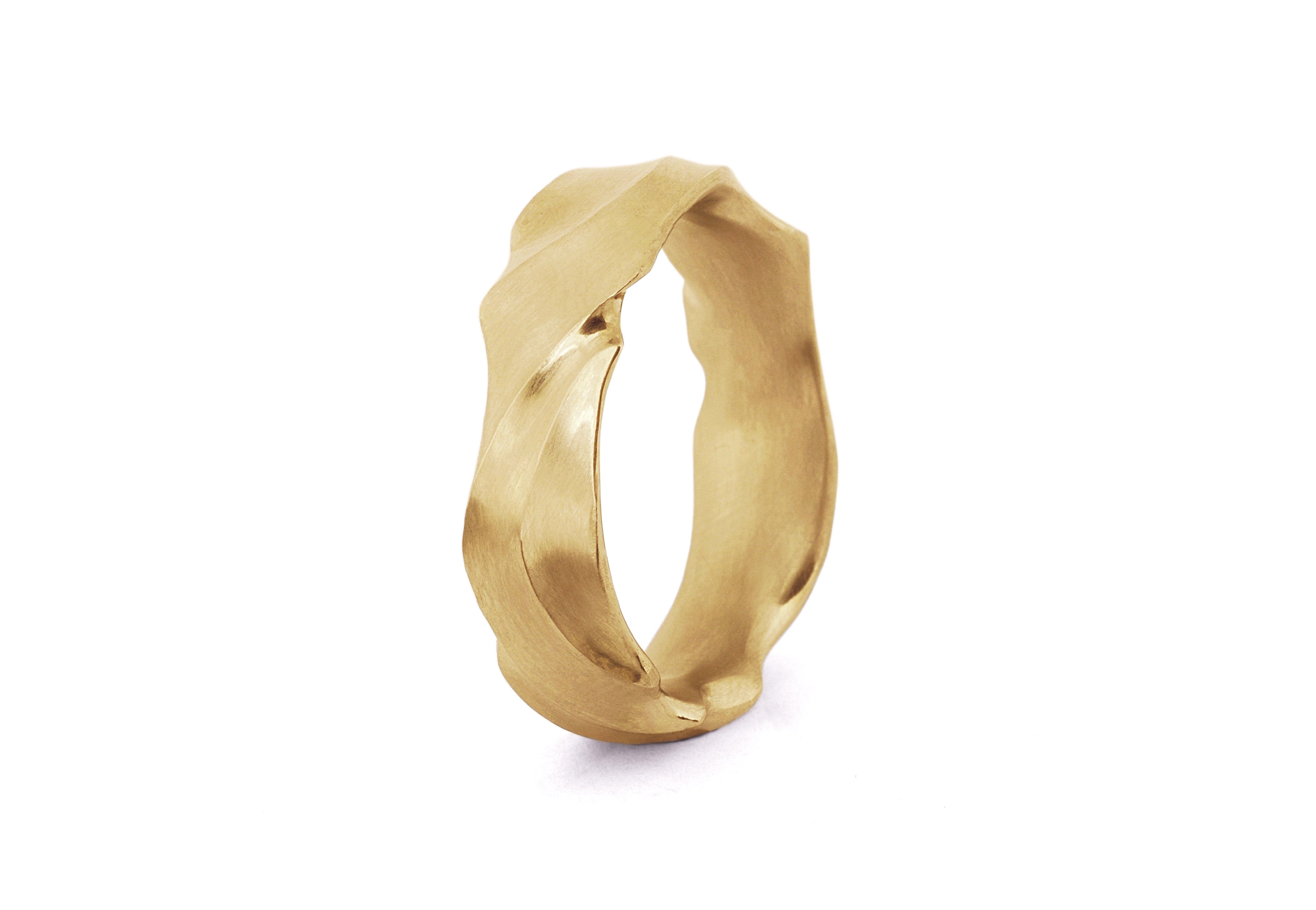 18ct yellow gold - Ripple wedding band - McCaul