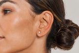 Sculpted Platinum Diamond Ear Studs-McCaul