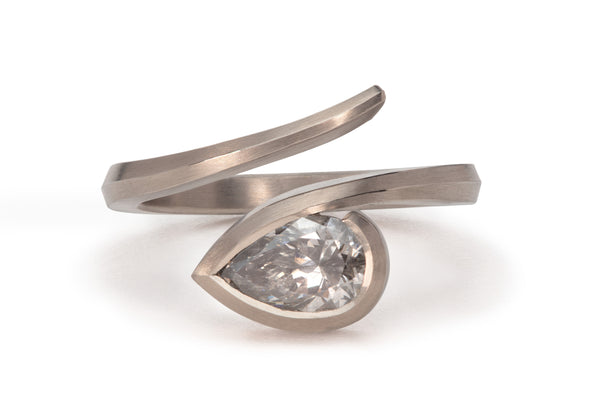 Grey diamond Twist engagement ring - McCaul
