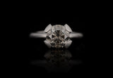 Platinum Calyx ring set with grey diamond McCaul
