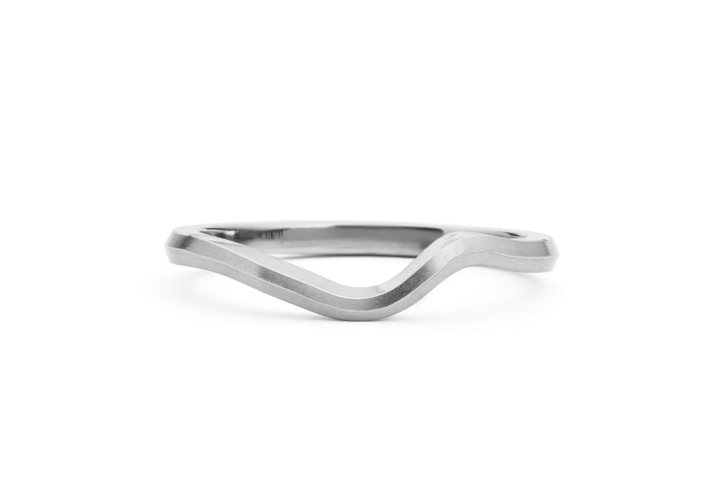 Soft curve fitted Wave wedding band-McCaul