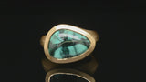 Yellow gold and tourmaline Arris ring