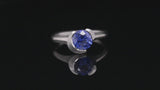 Arris carved platinum and sapphire ring