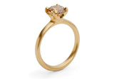 modern rose gold congnac diamond engagement ring