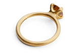 contemporary rose gold congnac diamond engagement ring